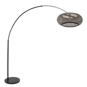 Booglamp Sparkled Light Zwart Kap Zwart/Bruin
