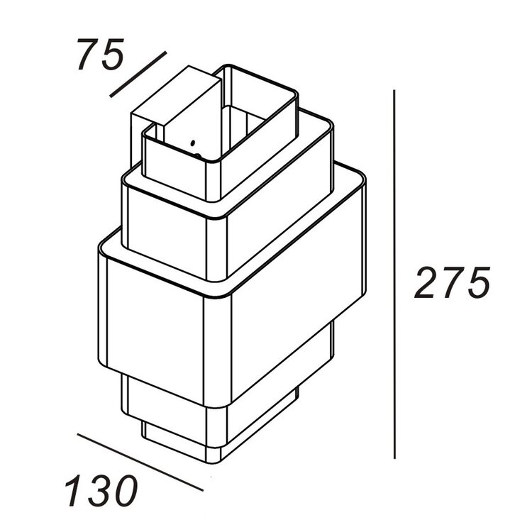 Artdelight Wandlamp Layers Zwart - Goud Up & Down 27.5 x 20cm excl. 3 x G9 Lichtbron