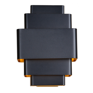 Wandlamp Layers Zwart - Goud 27.5 x 20cm excl. 3 x G9 Lichtbron