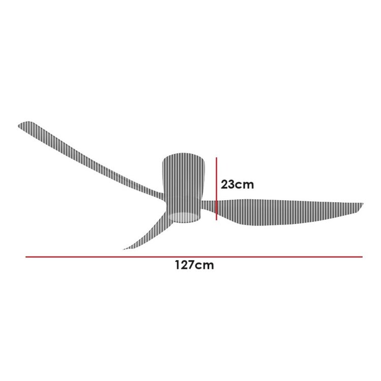 Freelight Plafondventilator Arioso Eco Zwart Incl. 16W Led & 6 Speed - Afstandsbediening - Ø 127cm