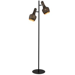 Freelight Vloerlamp Fuoco Bruin Zwart 2 Lichts 160cm 2 x E27 Fitting