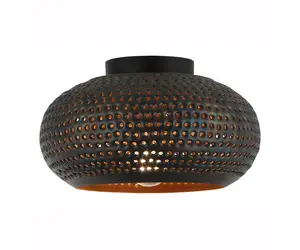 Freelight Plafondlamp Fuoco Bruin Zwart Ø 35cm E27 Fitting