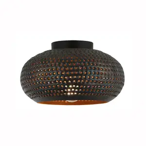Plafondlamp Fuoco Bruin Zwart Ø 30cm