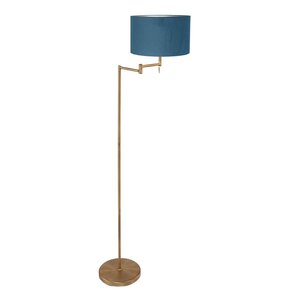 Vloerlamp Bella Brons Lampenkap Ø 30cm Blauw E27 Fitting