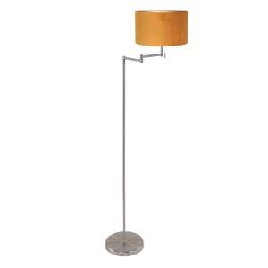 Vloerlamp Bella Staal Lampenkap Ø 30cm Geel E27 Fitting