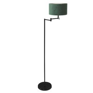 Vloerlamp Bella Zwart Lampenkap Ø 30cm Groen E27 Fitting