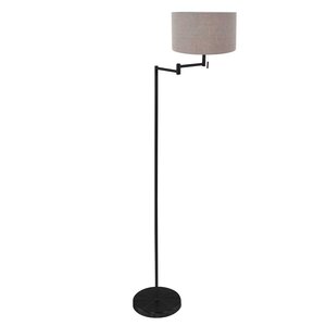 Vloerlamp Bella Zwart Lampenkap Ø 30cm Grijs E27 Fitting