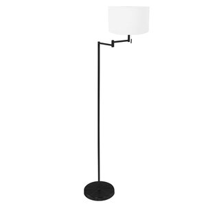 Vloerlamp Bella Zwart Lampenkap Ø 30cm Wit E27 Fitting