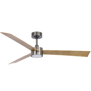 Plafondventilator Climate IV Staal - Teak 12W Led