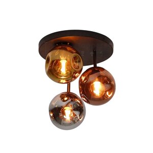 Plafondlamp Stellar Goud Koper Chroom 3 Lichts