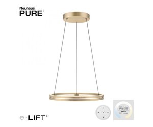 Neuhaus PURE-MOTO-E-LOOP Hanglamp E-Lift Gold Ø 70cm incl. Afstandsbediening