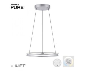 Neuhaus PURE-MOTO-E-LOOP Hanglamp E-Lift Aluminium Ø 70cm incl. Afstandsbediening