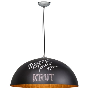 Hanglamp Mezzo Tondo Krijt Zwart Goud 70Cm huismerk kopen in de aanbieding