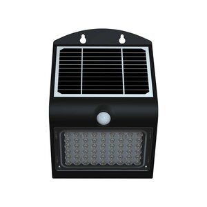 Wandlamp Atalanta Zwart Solar incl. Lichtsensor