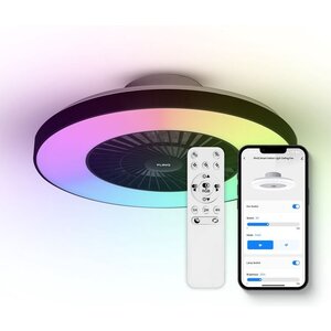 Smart Plafondventilator RGB+Wit Led Ø 59cm