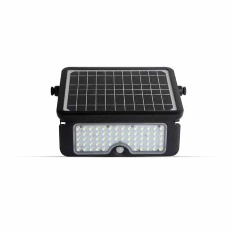 Wandlamp Floodlight Zwart Solar Multifunctioneel incl. Sensor 10 Watt