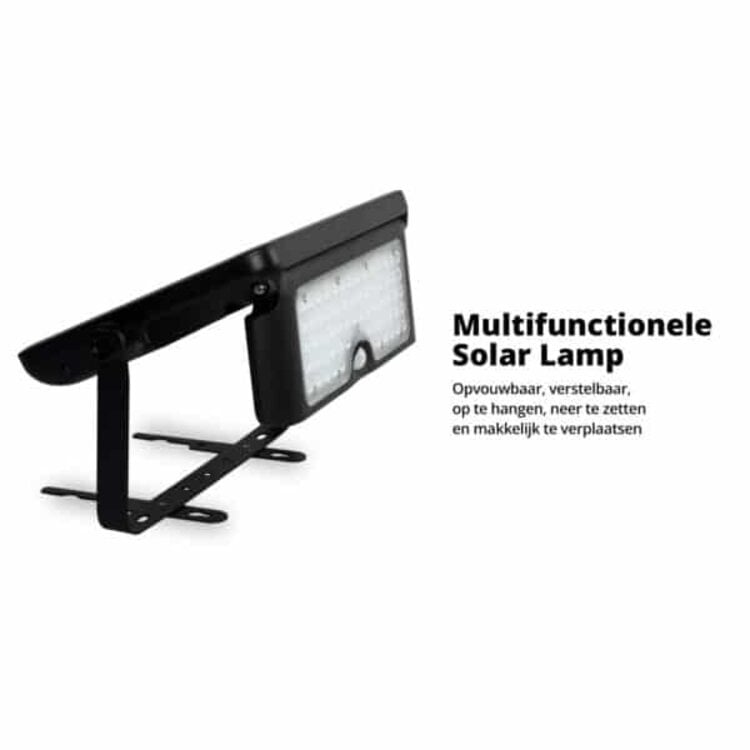 Wandlamp Floodlight Zwart Solar Multifunctioneel incl. Sensor 10 Watt
