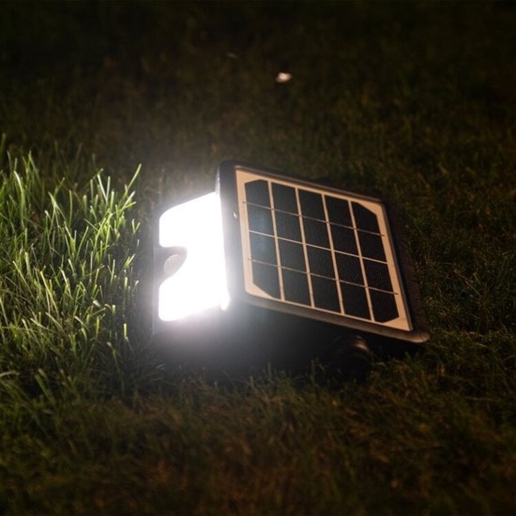 Wandlamp Floodlight Zwart Solar Multifunctioneel incl. Sensor 10 Watt