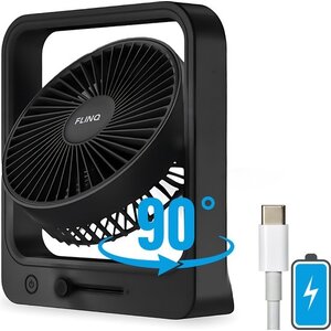Ventilator Coolcube Zwart Draadloos & Oplaadbaar via USB-C -