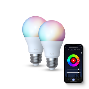 Smart Led Lamp E27 9 Watt RGB + Wit 2 Stuks
