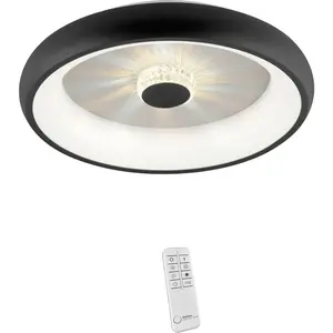Plafondlamp Vertigo Mat Zwart Ø 45cm Afstandsbediening