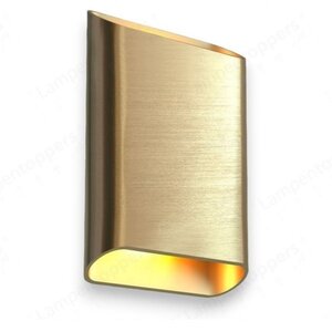 Wandlamp Diaz-L Geborsteld Goud Led 2 x 6Watt
