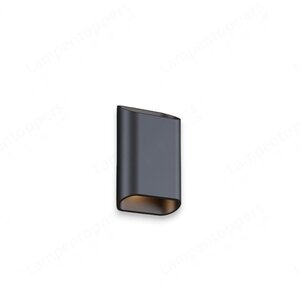 Wandlamp Diaz-S Zwart Led 2 x 3Watt IP65