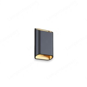 Wandlamp Diaz-S Zwart Goud Led 2 x 3Watt IP65