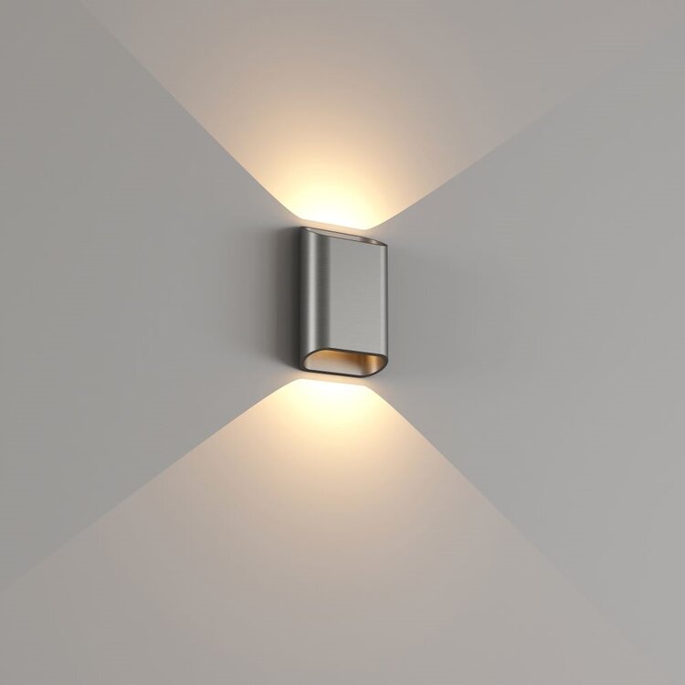 Artdelight Wandlamp Diaz-S Geborsteld Gun Metal Led 2 x 3Watt