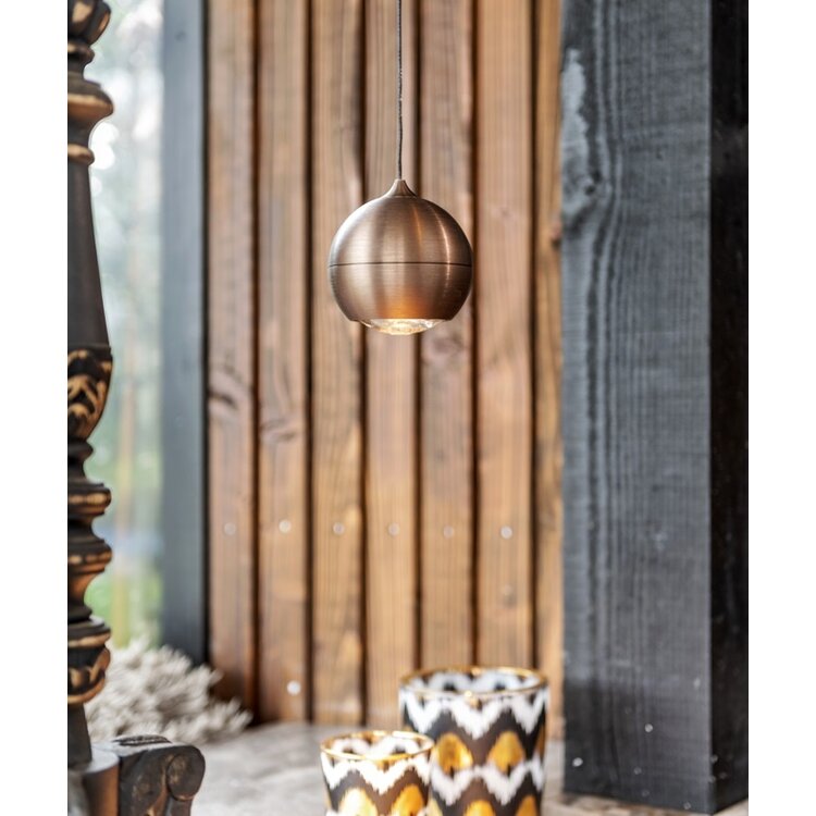 Artdelight Hanglamp Miami Koper Brons Ø 10cm Incl. Comfortlift