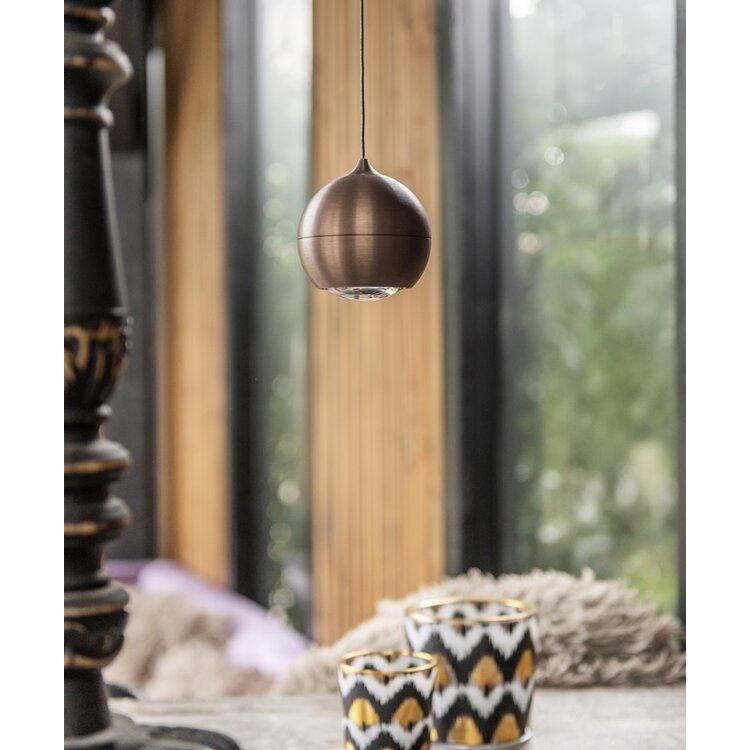 Artdelight Hanglamp Miami Koper Brons Ø 10cm Incl. Comfortlift