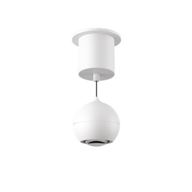 Artdelight Hanglamp Miami Wit Ø 10cm Incl. Comfortlift