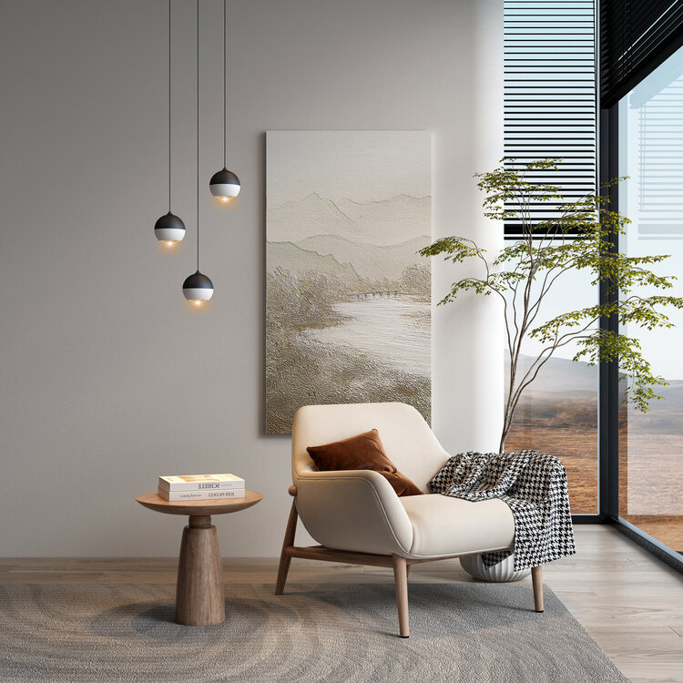 Artdelight Hanglamp Miami Zwart Ø 10cm Incl. Comfortlift