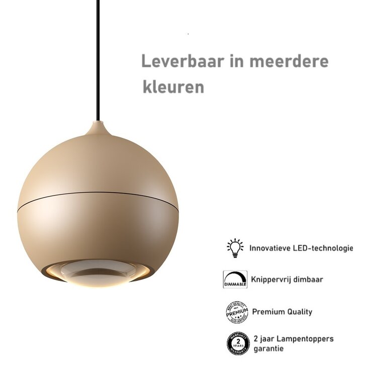 Artdelight Hanglamp Miami Champagne Ø 10cm Incl. Comfortlift