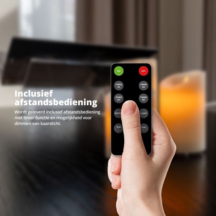 Oplaadbare LED Kaarsen Taupe met Bewegende Vlam Incl. Afstandsbediening  3 Stuks