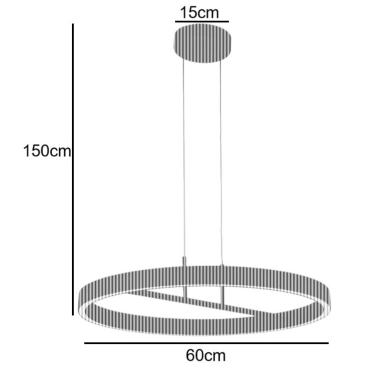 Freelight Hanglamp Livello Goud Led 47 Watt Ø 60cm