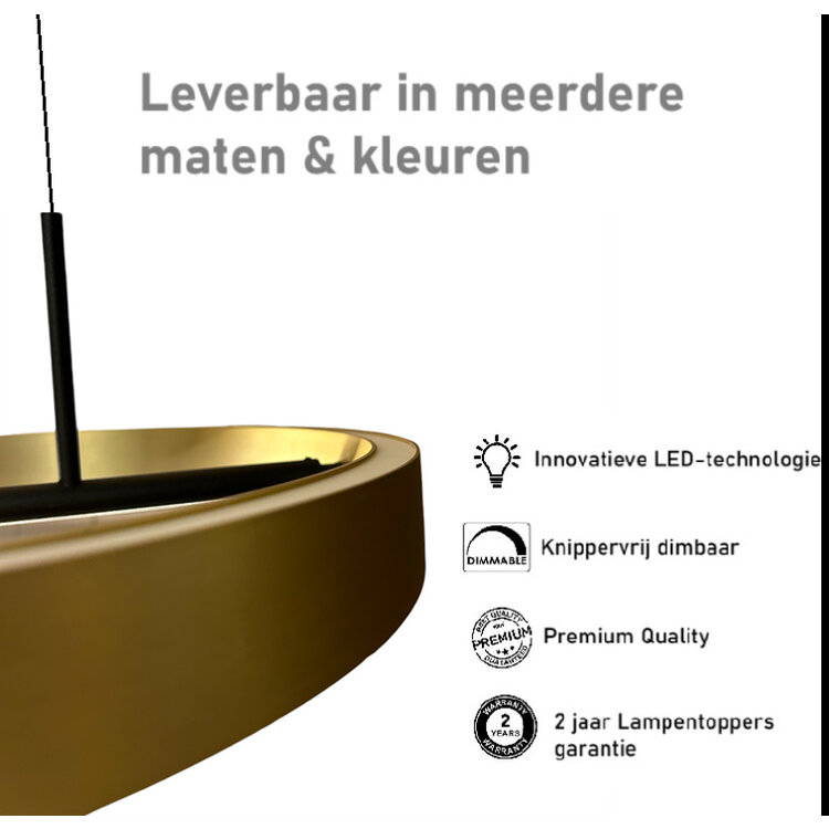 Freelight Hanglamp Livello Goud Led 47 Watt Ø 60cm