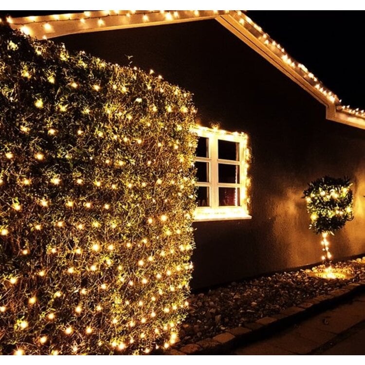 Netverlichting 90 Leds RGB + Warmwit 2 x 1 Mtr incl. Timer