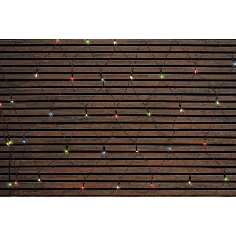 Netverlichting 90 Leds RGB + Warmwit 2 x 1 Mtr incl. Timer