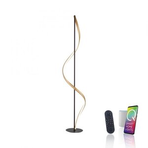 Vloerlamp Q-Swing Smart Antraciet Goud 24 Watt