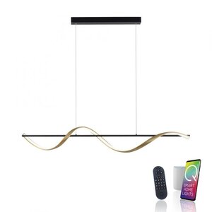 Hanglamp Q-Swing Smart Antraciet Goud 24 Watt