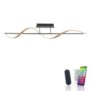 Plafondlamp Q-Swing Smart Antraciet Goud 24 Watt