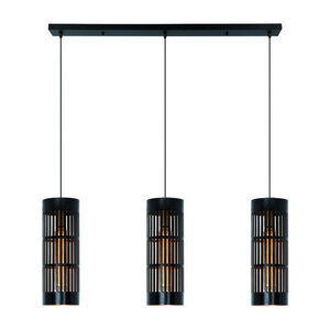 Hanglamp Scarico Zwart Goud 3 Lichts Balk