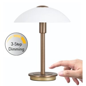 Tafellamp Touch Brons 3 Step Dimmer Ø 20 cm