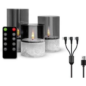 Luxe Oplaadbare LED Kaarsen Incl. Remote met Timer & Dimfunctie