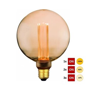 Led Lamp Gold Ø 125mm 4.3 Watt incl. Dimmer