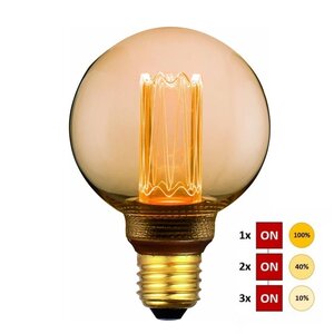Led Lamp Gold Ø 80mm 4.3 Watt incl. Dimmer