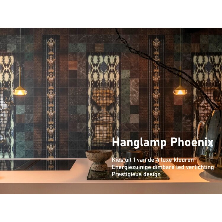 Artdelight Hanglamp Phoenix Geborsteld Goud 7W Dimbare Led Ø 11.6cm