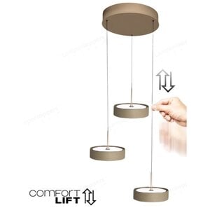 Hanglamp Alieno Crème incl. Comfortlift 3 Lichts Ø 33cm