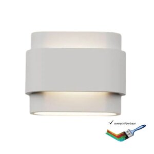 Wandlamp  Metz Gips Wit  2 Lichts